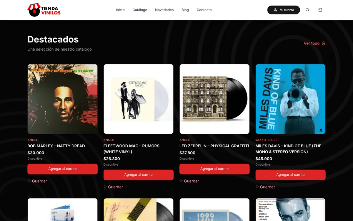 Vinilos destacados en Tienda Vinilos